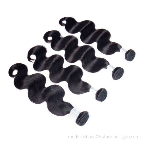 Body Wave Sew In Remy Hair Mink Brazilian Human Hair 3 to 4 Bundles With Closure